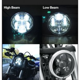 GRUPPO OTTICO FARO ANTERIORE OMOLOGATO 5.75 SUPERLIGHT 6 LED HARLEY DAVIDSON XL SPORTSTER 04-20