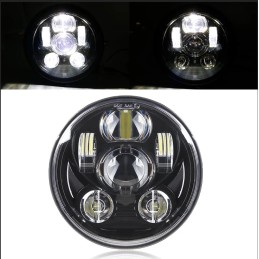 GRUPPO OTTICO FARO ANTERIORE OMOLOGATO 5.75 SUPERLIGHT 6 LED HARLEY DAVIDSON XL SPORTSTER 04-20