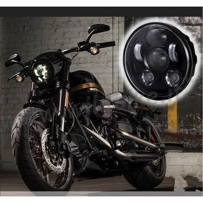 GRUPPO OTTICO FARO ANTERIORE OMOLOGATO 5.75 SUPERLIGHT 6 LED HARLEY DAVIDSON XL SPORTSTER 04-20
