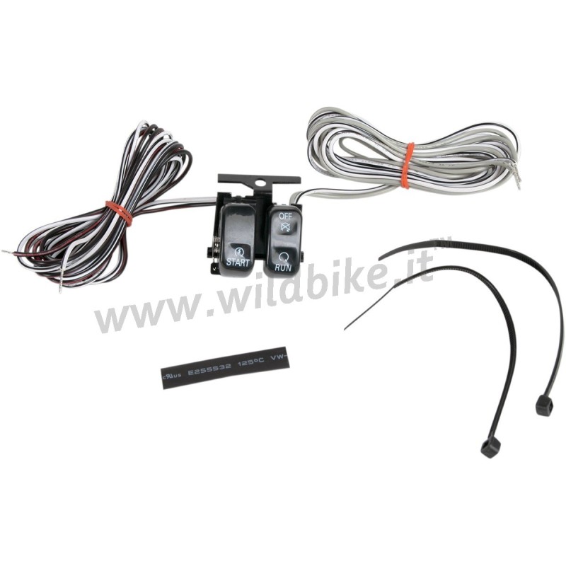BLACK BUTTON SWITCHES START STOP RIGHT HANDLEBAR HARLEY DAVIDSON FLH FLT TOURING 96-13