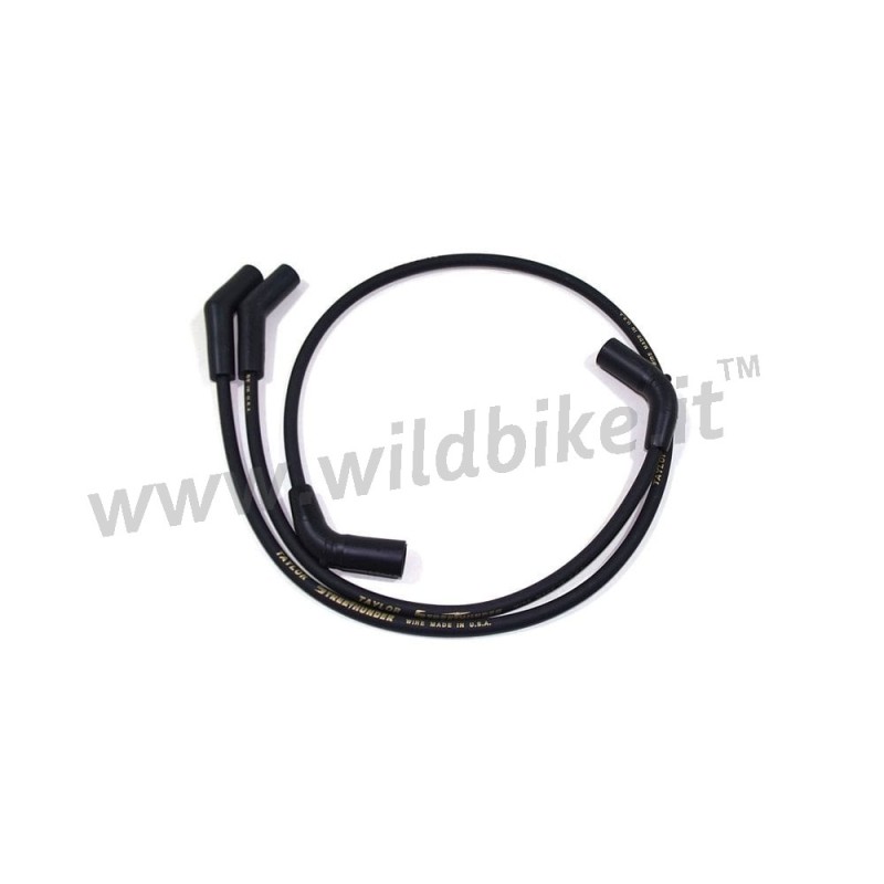 CAVI TAYLOR NERI PER CANDELE DA 8 MM PER HARLEY DAVIDSON FLH FLT TOURING 09-16