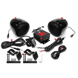 SYSTÈME D'AMPLIFICATEUR HAUT-PARLEUR STEREO BLUETOOTH® 2CH 100W 4" DELUXE POUR MOTORCYCLE AND HARLEY DAVIDSON