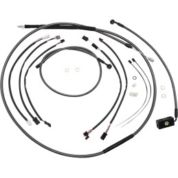 KITS CABLE/LIGNE PROLONGÉ COMPLETS GUIDON APE HANGER 15"/17" CF HARLEY DAVIDSON SOFTAIL M-EIGHT 18-23