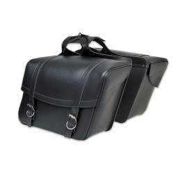 BORSE LATERALI IN PELLE HIGHWAYMAN CLASSIC JUMBO MOTO CUSTOM E HARLEY DAVIDSON