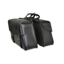 SATTELTASCHEN LEATHER HIGHWAYMAN CLASSIC JUMBO CUSTOM MOTORRAD UND HARLEY DAVIDSON