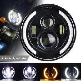 SCHEINWERFER LED 7.5" 190 MM FRONT EU ZUGELASSEN DUAL DLR SUPERLIGHT MOTORRAD