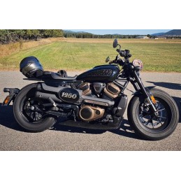 BLACK EXHAUSTS MUFFLERS MCJ 2IN2 EU APPROVED HARLEY DAVIDSON RH 1250 S SPORTSTER 2021-2026