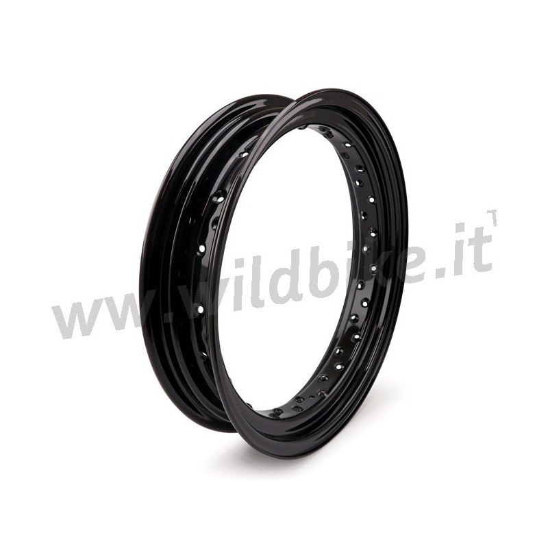 CERCHIO IN ACCIAIO NERO 40 RAGGI 18" X 3.50" PER MOTO