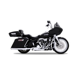 AUSPUFF SCHALLDÄMPFER SLIP-ON RINEHART HP45 XL CHROM/SCHWARZ HARLEY DAVIDSON FLH FLT TOURING 18-23