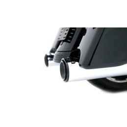 SILENCIEUX D'ECHAPPEMENTS SLIP-ON RINEHART HP45 XL CHROME/NOIR HARLEY DAVIDSON FLH FLT TOURING 18-24