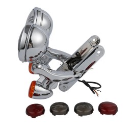 KIT STAFFE E FARI AUSILIARI LED CROMATI HARLEY DAVIDSON FLH TOURING 1999-2020
