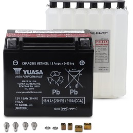 BATTERIE YUASA ORIGINAL HAUTE PERFORMANCE MAINTENANCE FREE YTX20HLBS 18.9 AH HARLEY DAVIDSON TWIN CAM 97-17