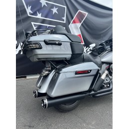 EXHAUST MUFFLERS KHROME WERKS SLIP-ON HP-PLUS 4.5" TRACER SC1 BLACK HARLEY DAVIDSON FLH FLT TOURING 2017-2025