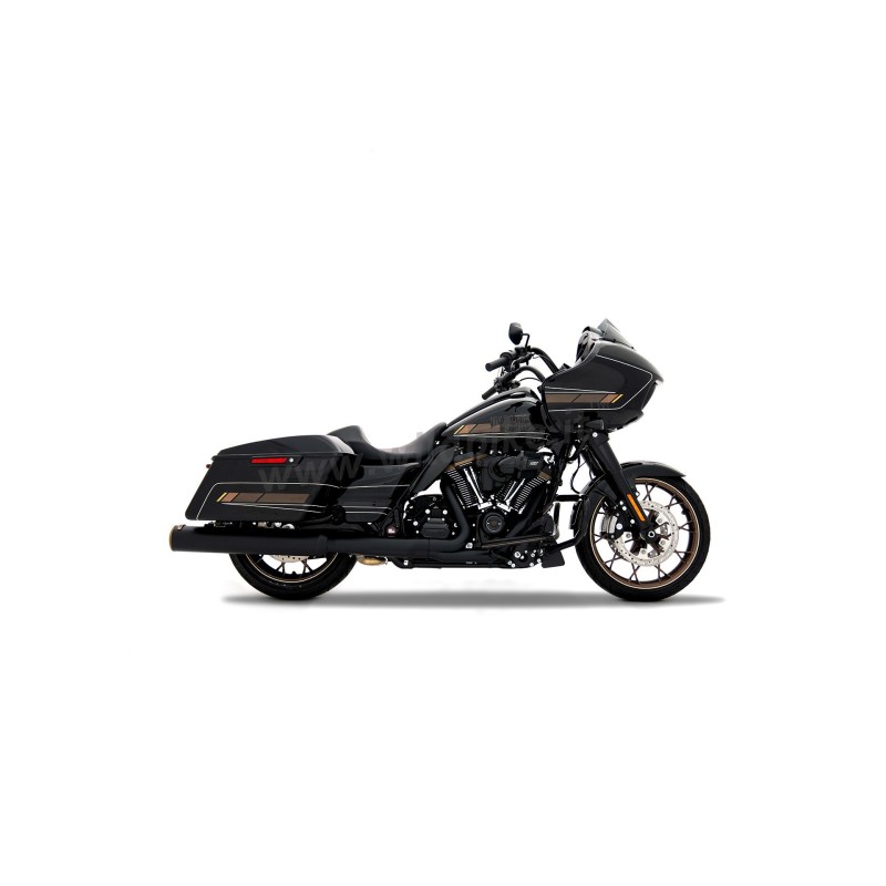 SCARICHI MARMITTE SLIP-ON RINEHART HP45 XL NERI/BRONZO HARLEY DAVIDSON FLH FLT TOURING 18-23