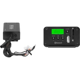 SISTEMA IMPIANTO AUDIO STEREO BOSS 3" 2 CH 600W NERO PER MOTO E HARLEY DAVIDSON