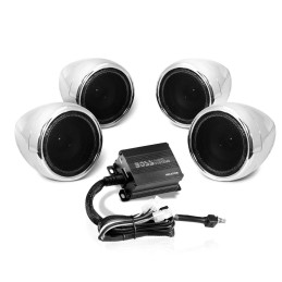 VERSTÄRKERSYSTEM LAUTSPRECHER STEREO AUDIO SYSTEM BOSS 3" 4 CH 1000W CHROM FÜR MOTORRAD