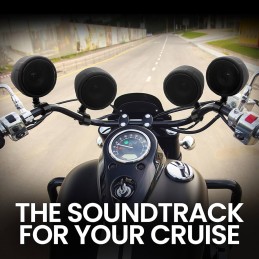 KIT HAUT-PARLEUR STEREO SYSTEM BOSS 3" 4 CH 1000W NOIR MOTORCYCLE AND HARLEY DAVIDSON