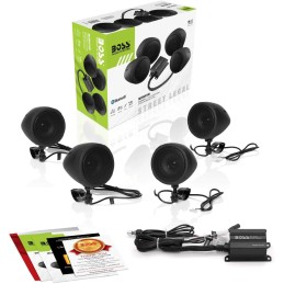 STEREO AUDIO SYSTEM BOSS 3" 4 CH 1000W BLACK FOR MOTORCYCLE AND HARLEY DAVIDSON