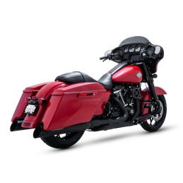 BLACK HEADER KIT VANCE & HINES POWER DUALS HARLEY DAVIDSON FLH FLT TOURING 2017-2025