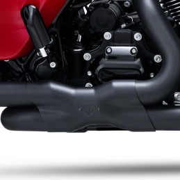 BLACK HEADER KIT VANCE & HINES POWER DUALS HARLEY DAVIDSON FLH FLT TOURING M-EIGHT 17-24