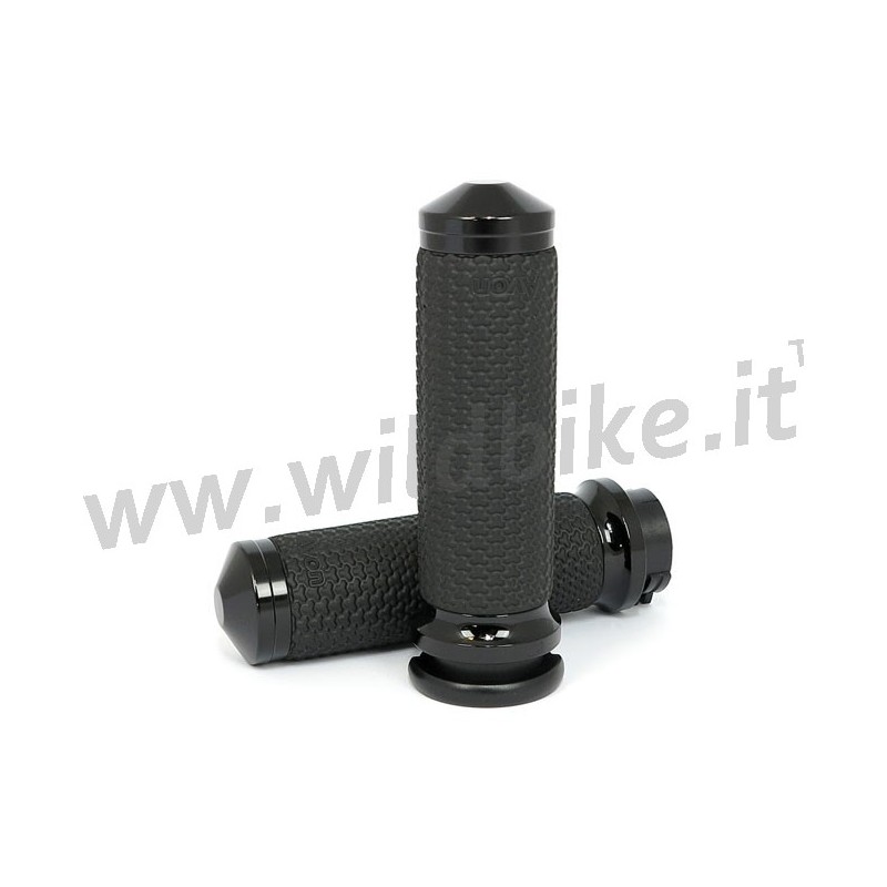 AVON BLACK MEMORY CUSHION MEDIUM ALUMINIUM GRIPS FOR HARLEY DAVIDSON 86-21