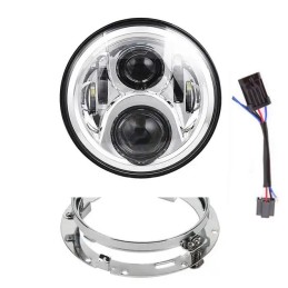 CORPS PHARE AVANT À LED 7" APROUVEE UE HARLEY DAVIDSON FLHR FLHT TOURING 94-13