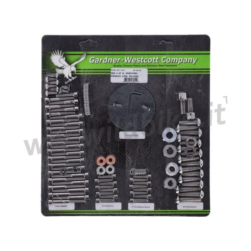 VITI BULLONI IN KIT COMPLETI INOX LUCIDO PER MOTORE HARLEY DAVIDSON XL SPORTSTER 04-21