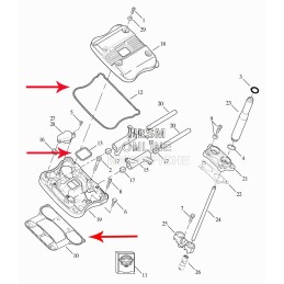 ROCKER COVER KIT GASKET HARLEY DAVIDSON XL SPORTSTER 07-21