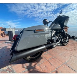 SCARICHI MARMITTE TAB SLIP-ON B.A.M. 4.5" NERI HARLEY DAVIDSON FLH FLT TOURING 2017-2025