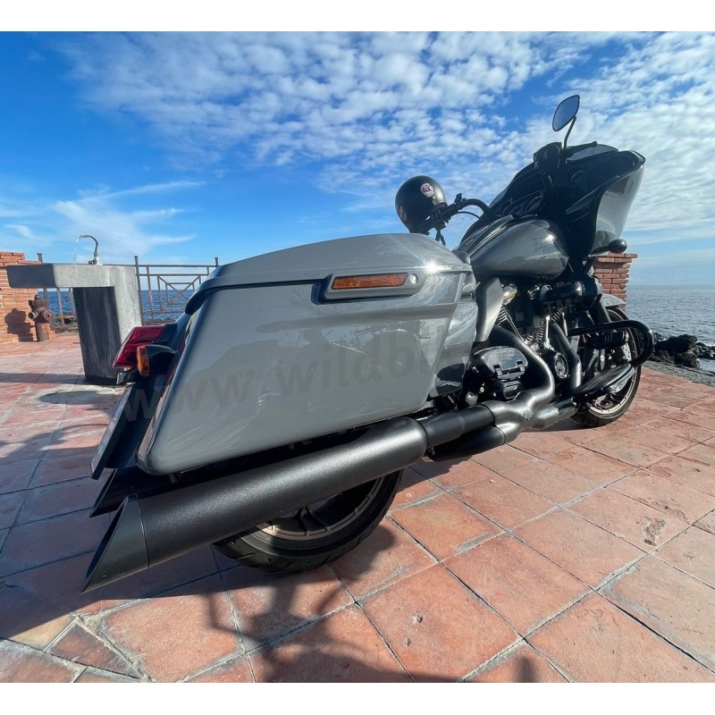 POT DÉCHAPPEMENTS TAB SLIP-ON B.A.M. 4.5" NOIR HARLEY DAVIDSON FLH FLT TOURING 2017-2025