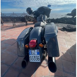 SCARICHI MARMITTE TAB SLIP-ON B.A.M. 4.5" NERI HARLEY DAVIDSON FLH FLT TOURING 2017-2025