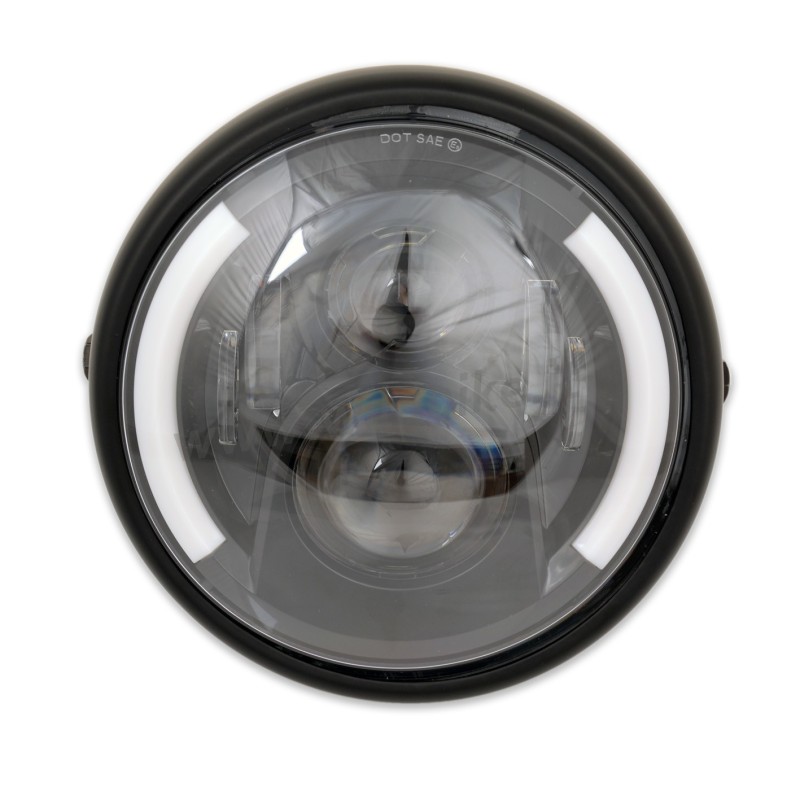 LED HEADLIGHT EU APPROVED 7.5" 190 MM SUPERLIGHT MULTIFUNCTION FOR MOTORCYCLE
