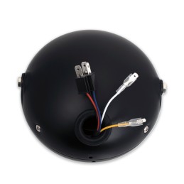 PHARE CENTRAL SLIM 7.5" 190 MM 4 LED BAGUE ANGEL EYE EU APPROUVÉ MOTORCYCLE