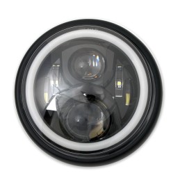 PHARE CENTRAL SLIM 190 MM 4 LED BAGUE HALO MOTORCYCLE