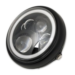 SCHEINWERFER SLIM 190 MM MIT 4 LED UND HALO RING MOTORRAD