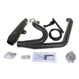 AUSPUFF MCJ 2IN1 MEGAPHONE RACE SCHWARZE EU ZUGELASSEN HARLEY DAVIDSON FXD DYNA 06-17