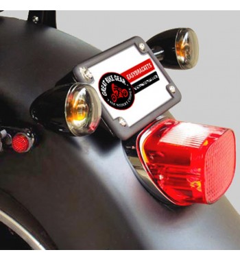BLACK REAR TURN SIGNAL RELOCATION BRACKET WIDTH 215 MM FOR MOTORCYCLES