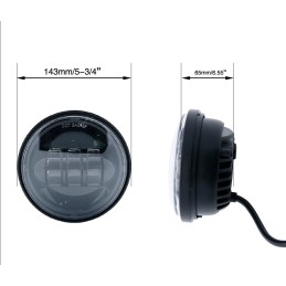 KIT PARABOLE FARI ANTERIORI A LED OMOLOGATI NERI HARLEY DAVIDSON FLH FLT TOURING 94-17