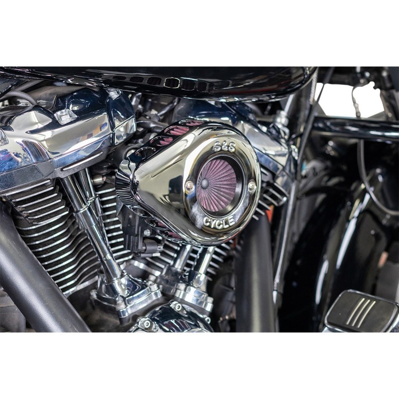 CHROME AIR CLEANER S&S STINGER™ HARLEY DAVIDSON SOFTAIL M-EIGHT 18-21