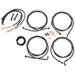 KITS CABLE/LIGNE PROLONGÉ GUIDON APE HANGER 12"/14" NOIR HARLEY DAVIDSON TOURING 17-20