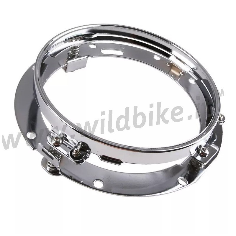 STAFFA SUPPORTO CROMATO AD ANELLO PER MONTAGGIO FARO DA 7" LED HARLEY DAVIDSON TOURING 94-14