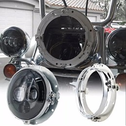 CHROM-RINGHALTERUNG FÜR 7"-LED-SCHEINWERFERMONTAGE HARLEY DAVIDSON TOURING 94-14