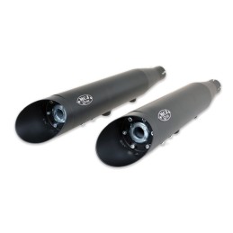 BLACK EXHAUSTS MUFFLERS MCJ ROYAL 80 SLIP-ON  EU APPROVED HARLEY DAVIDSON XL SPORTSTER 14-21
