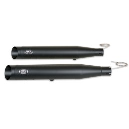 POTS D'ÉCHAPPEMENTS MCJ ROYAL 80 SLIP-ON APPROUVÉ EU NOIR HARLEY DAVIDSON XL SPORTSTER 14-21