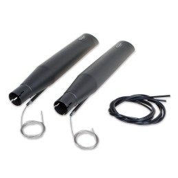BLACK EXHAUSTS MUFFLERS MCJ ROYAL 80 SLIP-ON  EU APPROVED HARLEY DAVIDSON XL SPORTSTER 04-13