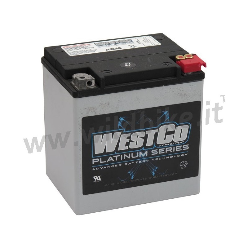 BATTERY WESTCO AGM PLATINUM 12V-26Ah 400CCA HARLEY DAVIDSON FLH FLT TOURING 1997-16