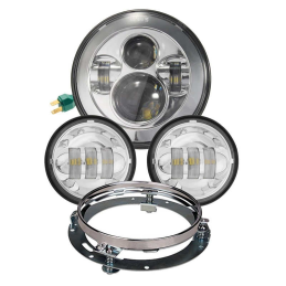 CHROME HEADLIGHT BODY LED KIT EU APPROVED HARLEY DAVIDSON FLH FLT TOURING 94-13