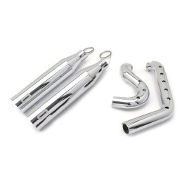 CHROME EXHAUSTS MUFFLERS MCJ BIG SHORT 90 EU APPROVED HARLEY DAVIDSON XL SPORTSTER 14-21
