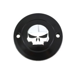 COPERCHIO ISPEZIONE ANTICIPO SKULL WILLIE G NERO/CROMO HARLEY DAVIDSON XL SPORTSTER 04-20