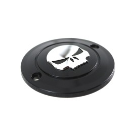 COPERCHIO ISPEZIONE ANTICIPO SKULL WILLIE G NERO/CROMO HARLEY DAVIDSON XL SPORTSTER 04-20
